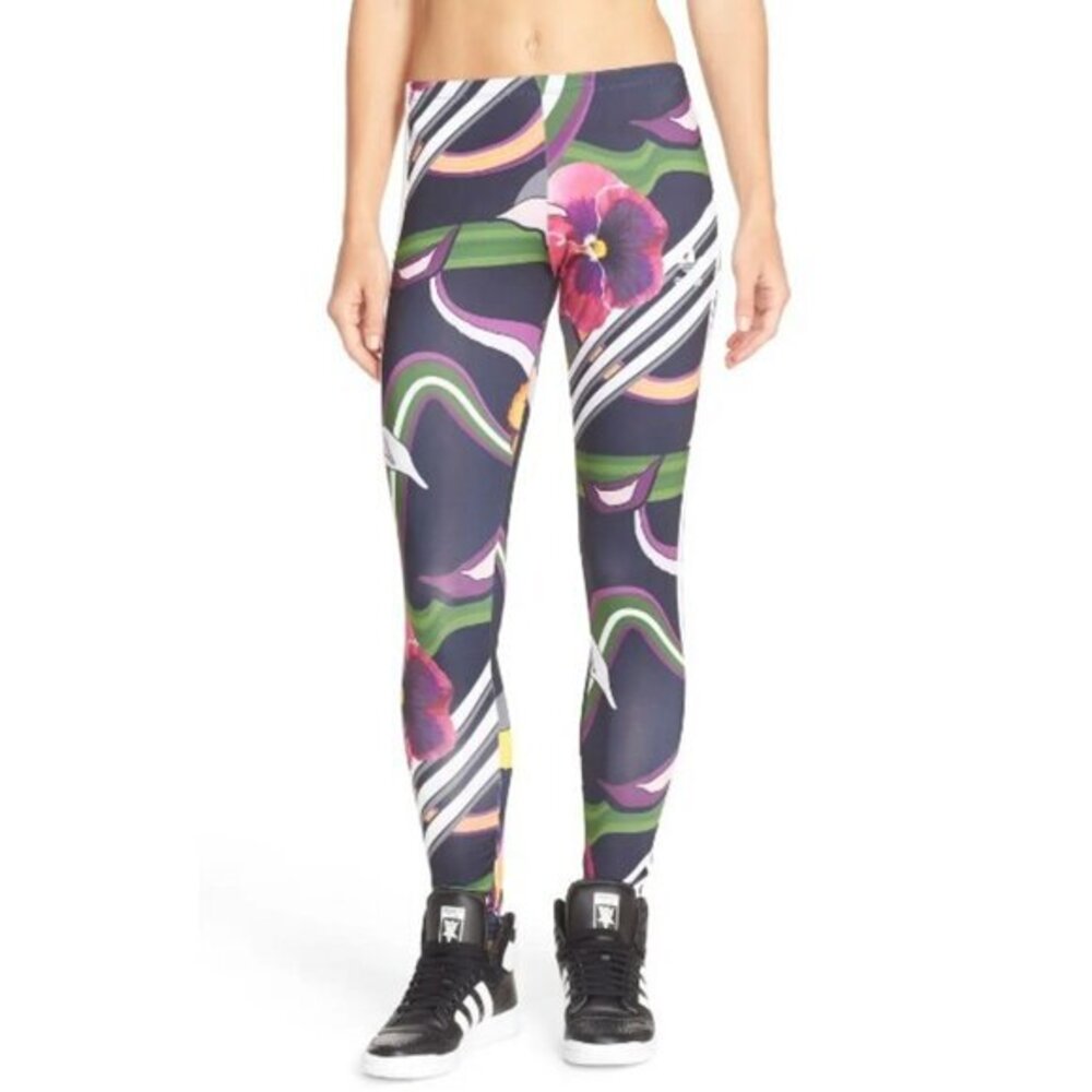 Adidas Originals x Farm Womens Floral Burst Leggings Colorful Size M NEW